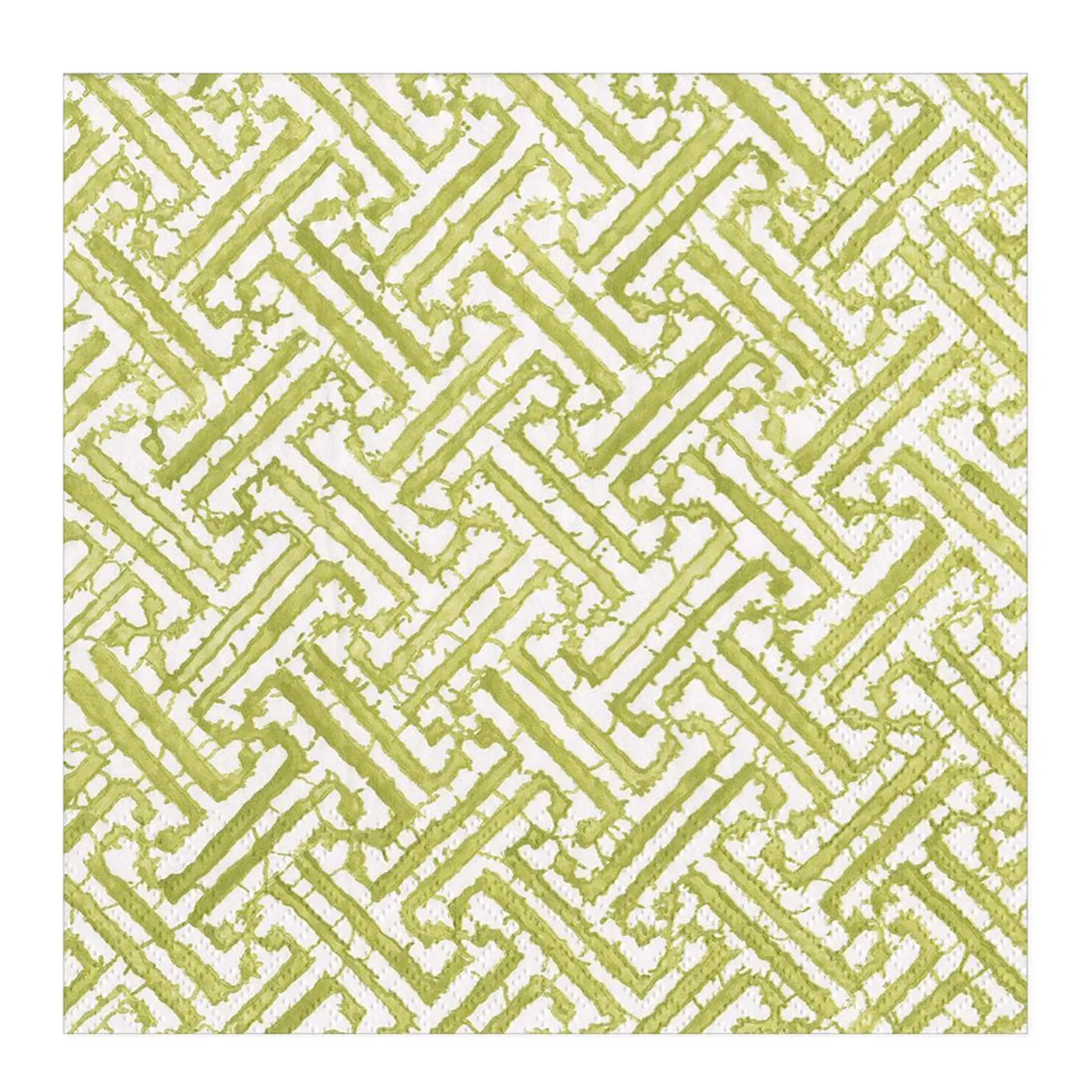 Caspari Fretwork servett 33x33 cm 20-pack grön/vit