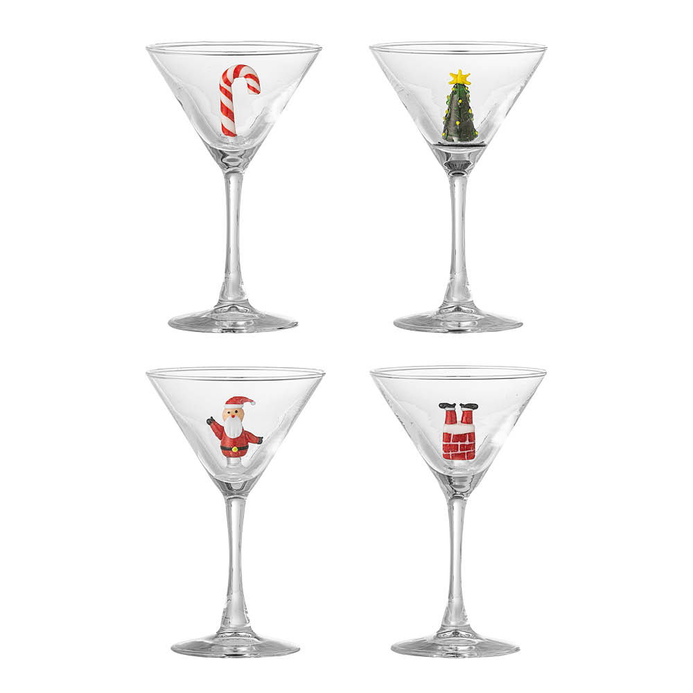Bloomingville Misa cocktailglas 17 cl 4-pack klar julmotiv