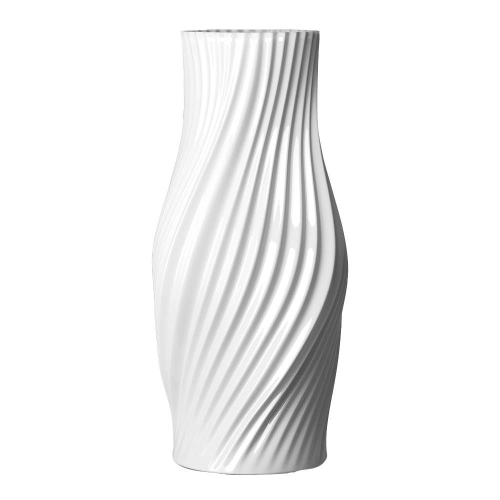 Lyngby Porcelæn - Twist Maljakko 31 cm Valkoinen