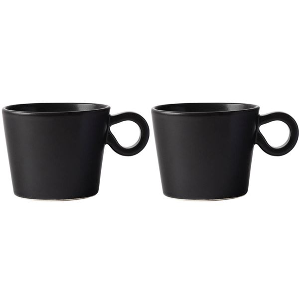 PotteryJo Daria mugg 28 cl 2-pack ink black