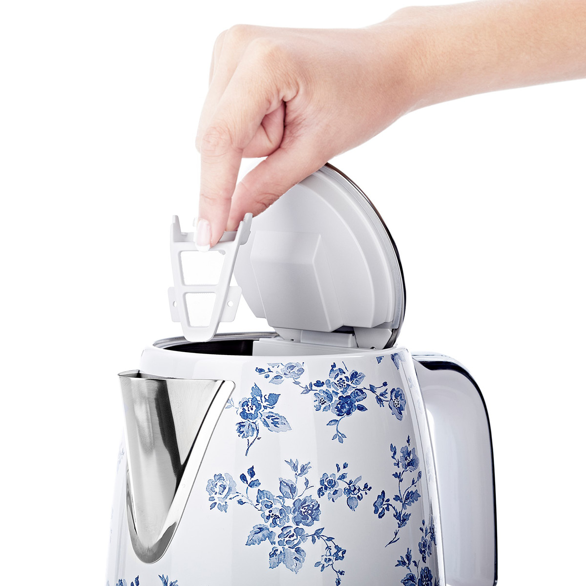 Laura Ashley Jug elektrisk vannkoker 1,7L China Rose blå/hvit