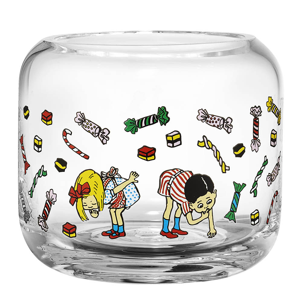 Muurla Pippi ljuslykta / vas 8 cm Godis klar