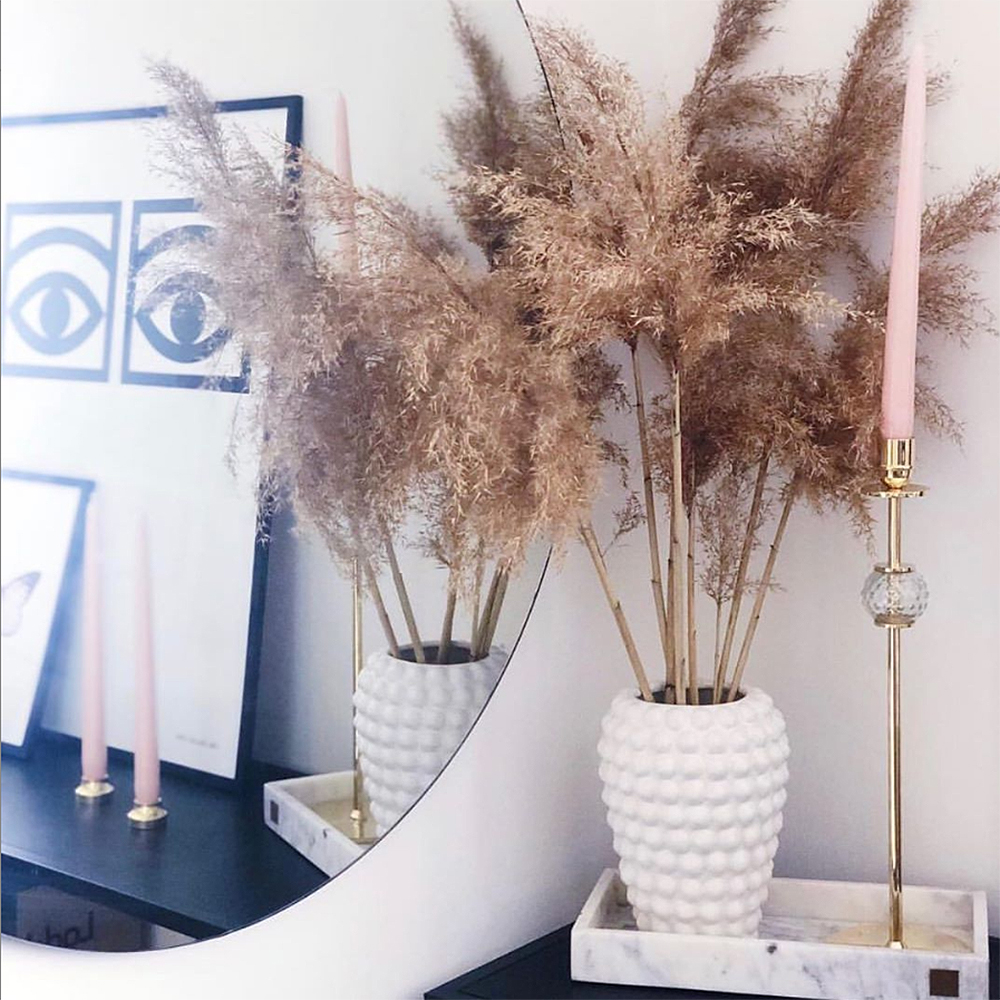 Hilke Marmorbrett med kant 30x15 cm hvit