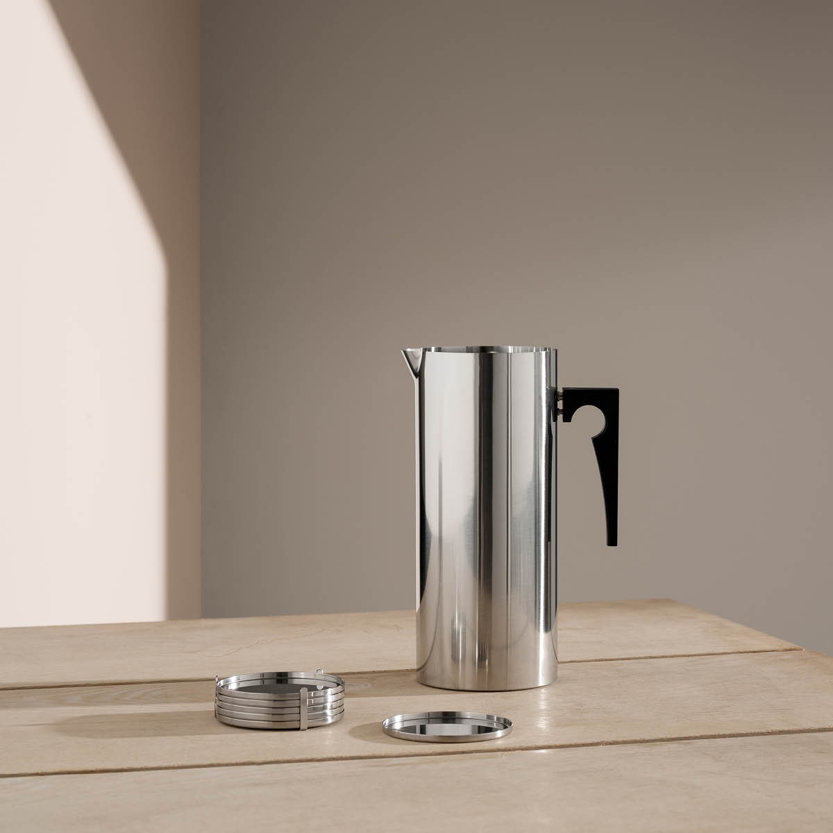 Stelton Arne Jacobsen glasunderlägg 6-pack stål