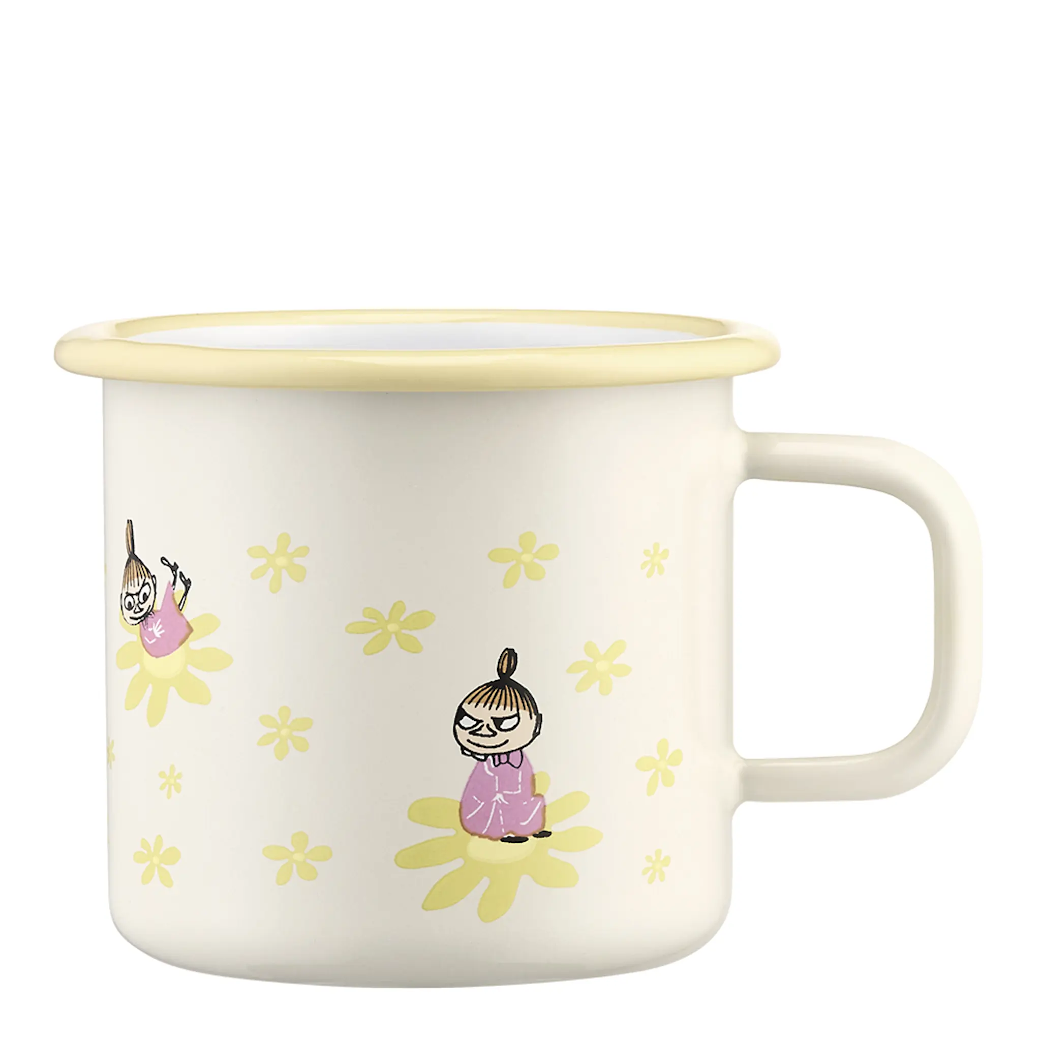 Muurla Mumin emaljmugg 37 cl Lilla My blommor vit