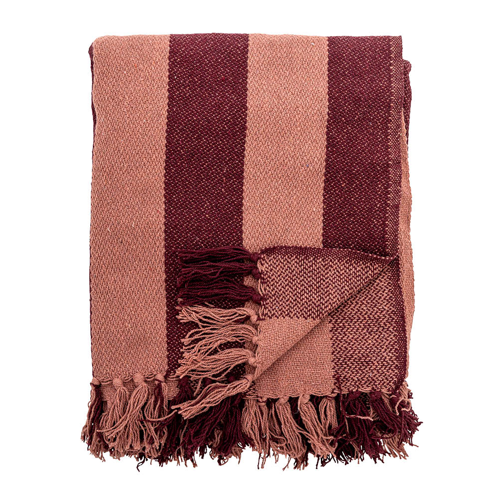 Bloomingville Frello pläd 160x130 cm röd