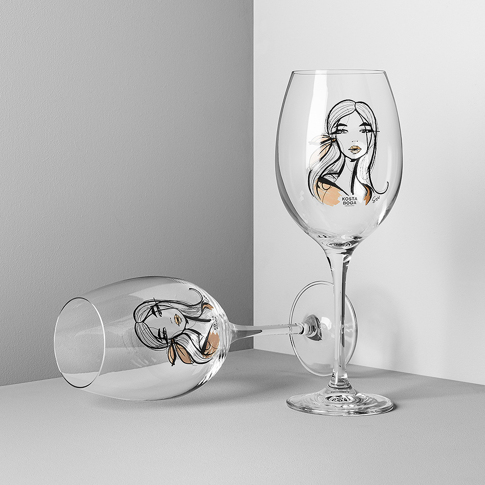 Kosta Boda All About You Viinilasi 52 cl 2 kpl Wait For Her