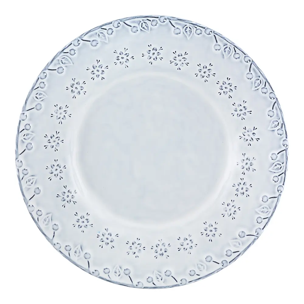 Flora desserttallerken 23 cm antikkhvit