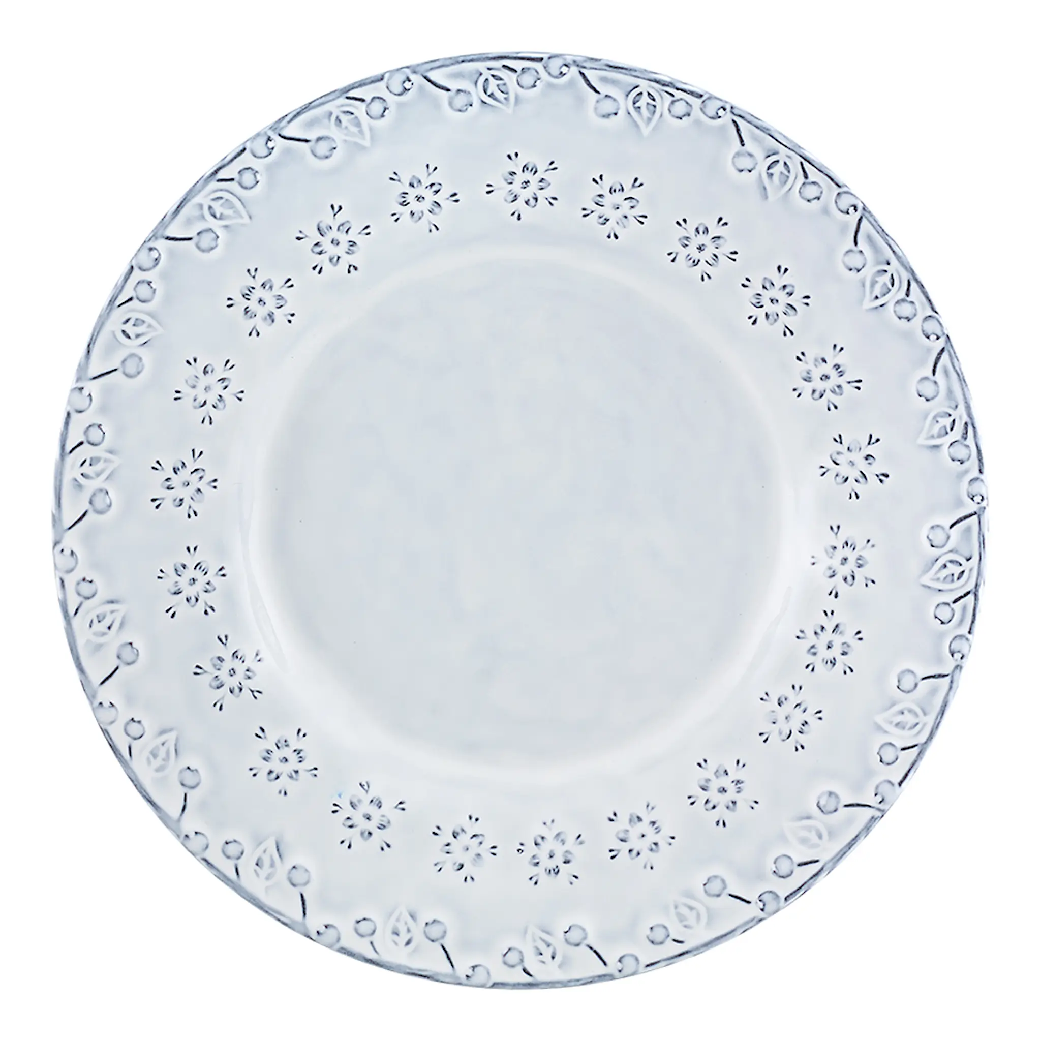 Bordallo Pinheiro Flora desserttallerken 23 cm antikkhvit