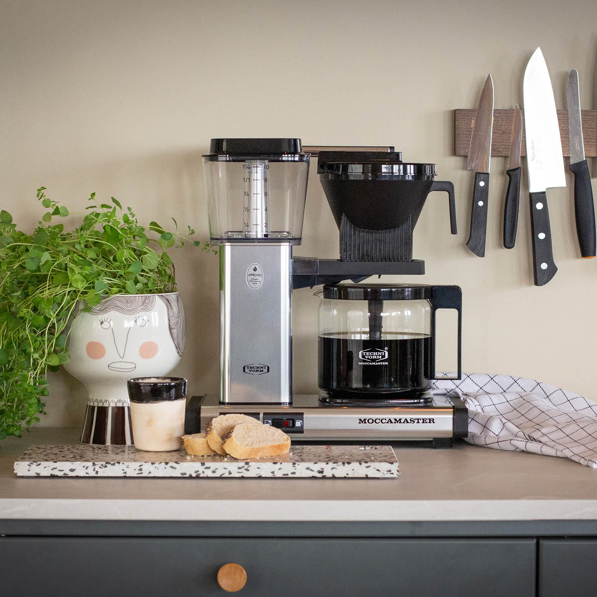 Moccamaster Optio kaffetrakter 1,25L polished silver