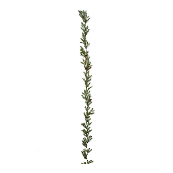Grangirlang konstgjord med kottar 180 cm grön