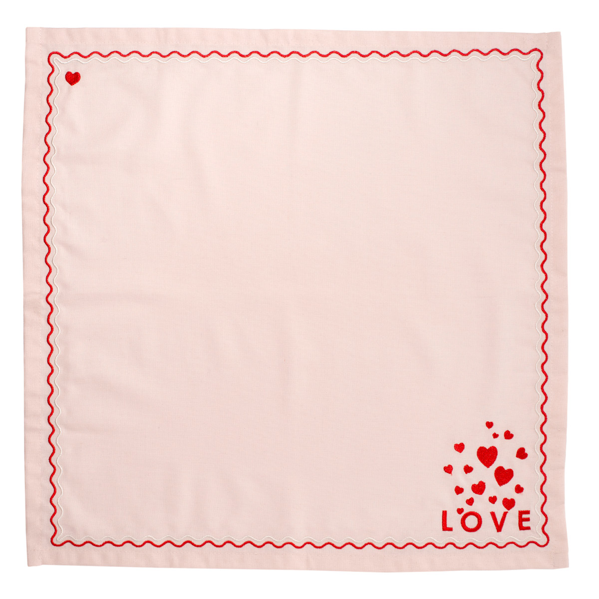 Vondels Summer Party servett 45 cm 2-pack LOVE soft pink