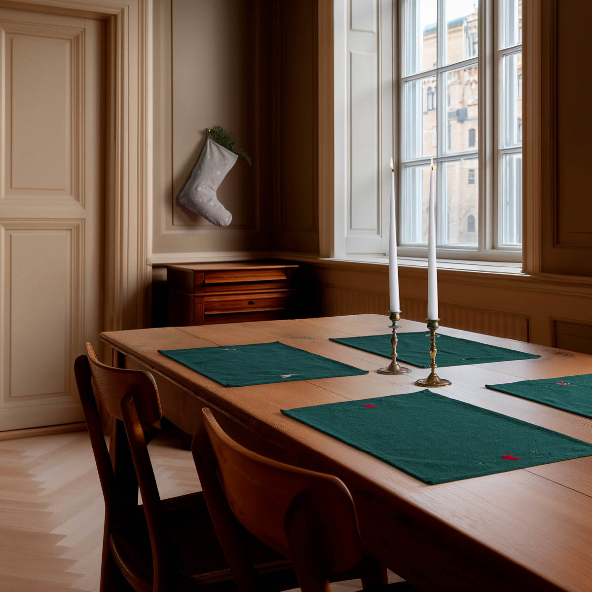 Juna Christmas Fable julstrumpa 45 cm sand