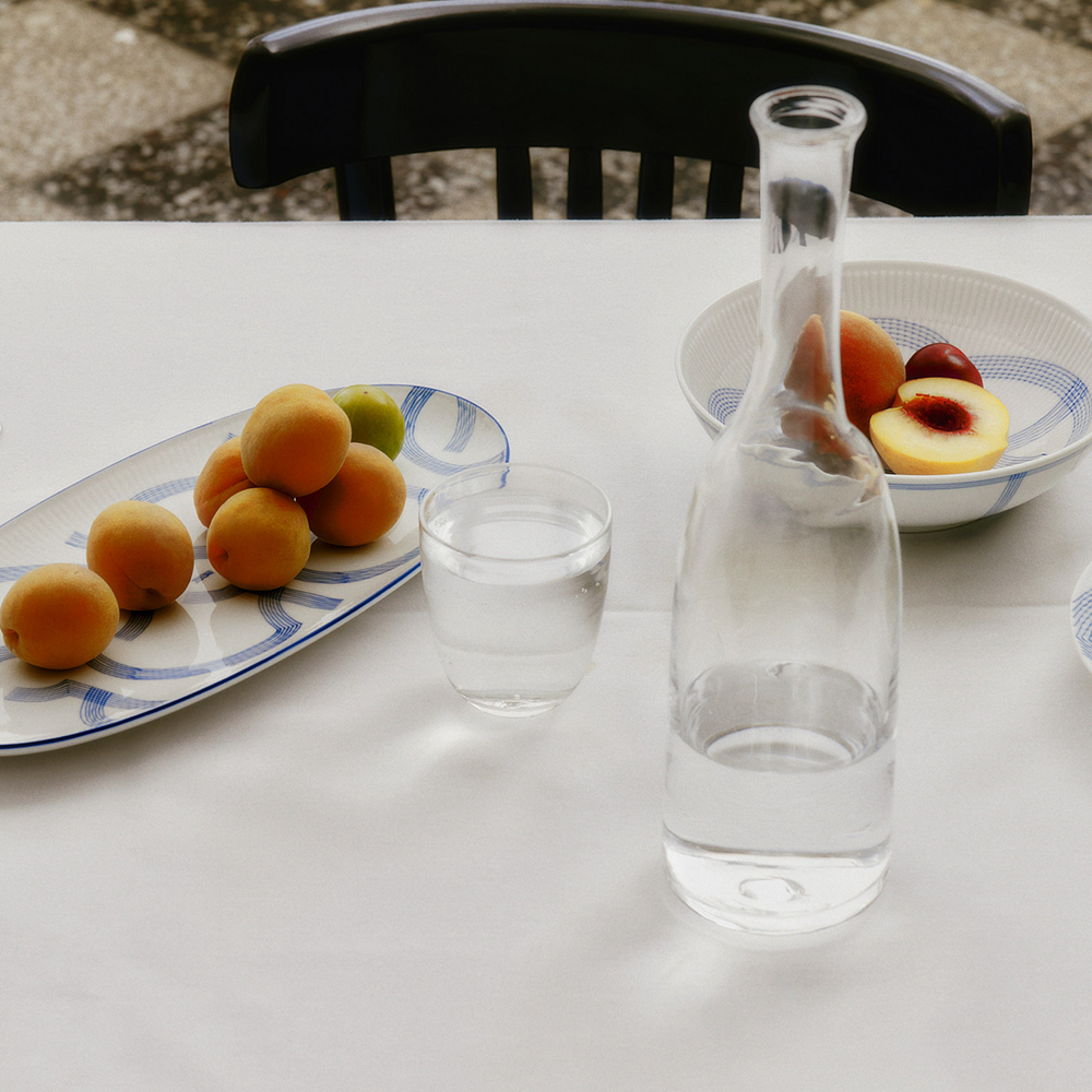 Royal Copenhagen Motif ovalt fat 37 cm blå/vit