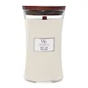 Hourglass doftljus stor white teak