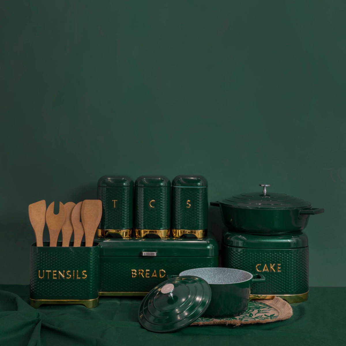 MasterClass Cast Aluminium låg gryta 4 L hunter geren