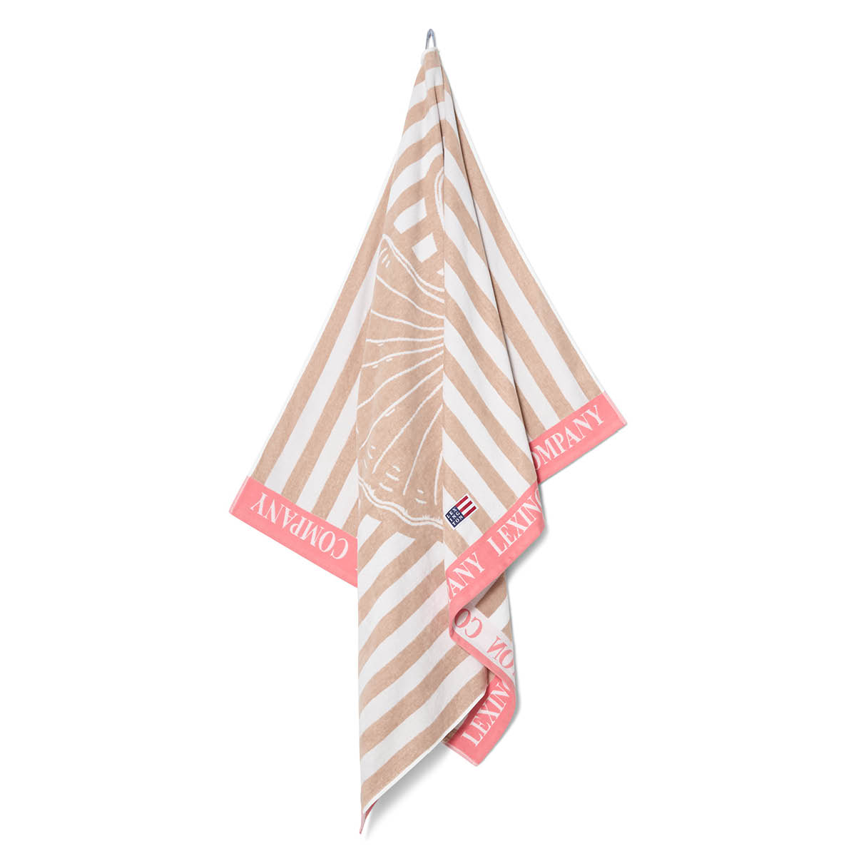 Lexington Rantapäivä 180x100 cm Beige/Valkoinen/Vaaleanpunainen