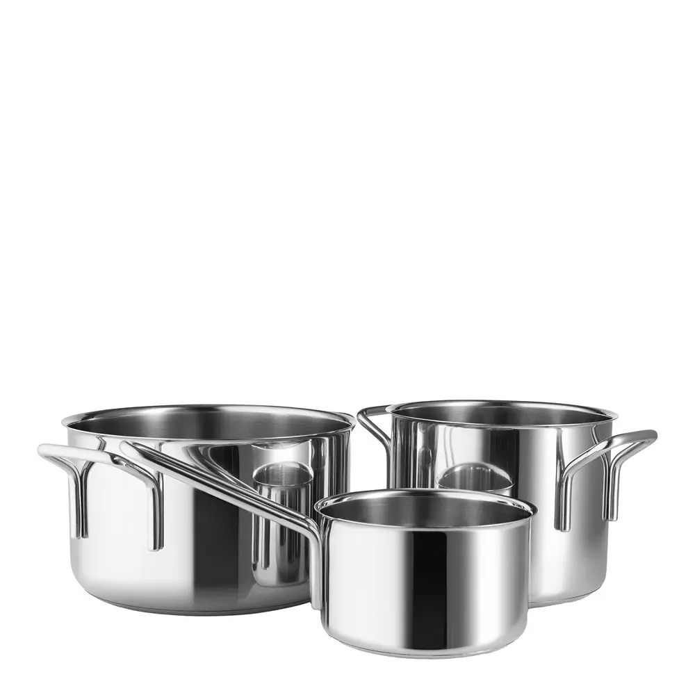 Stainless Steel grytesett 3 deler