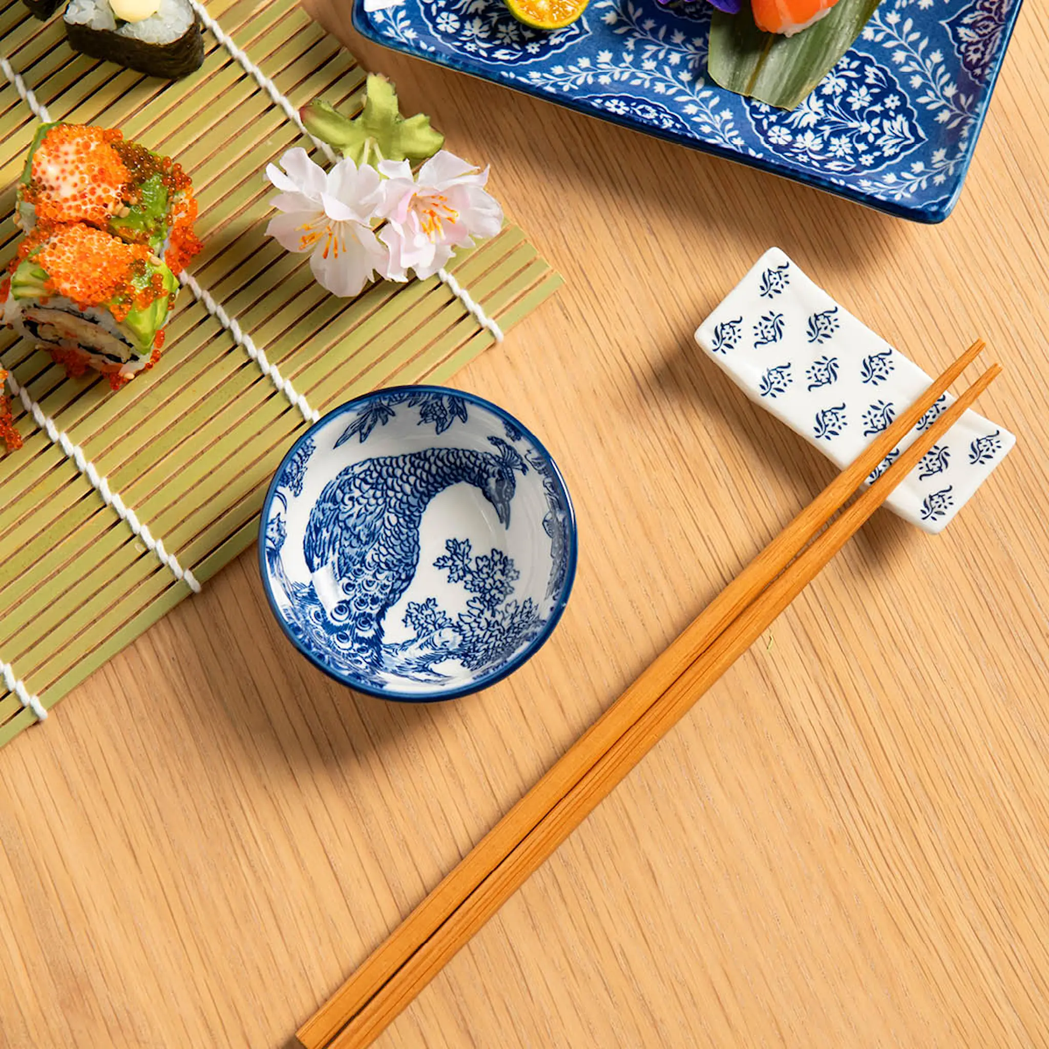 Stiernholm Sakura skål 7,5 cm 7,5 cl hvit/blå