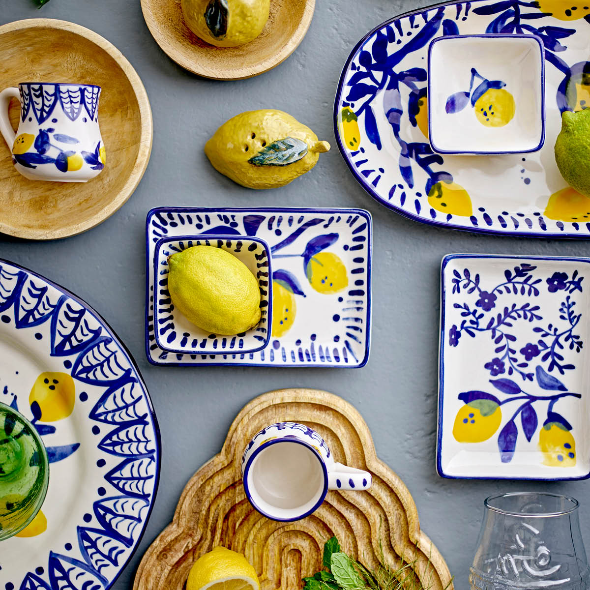 Creative Collection Maxima serveringsfat 29x16,5x4 cm blå