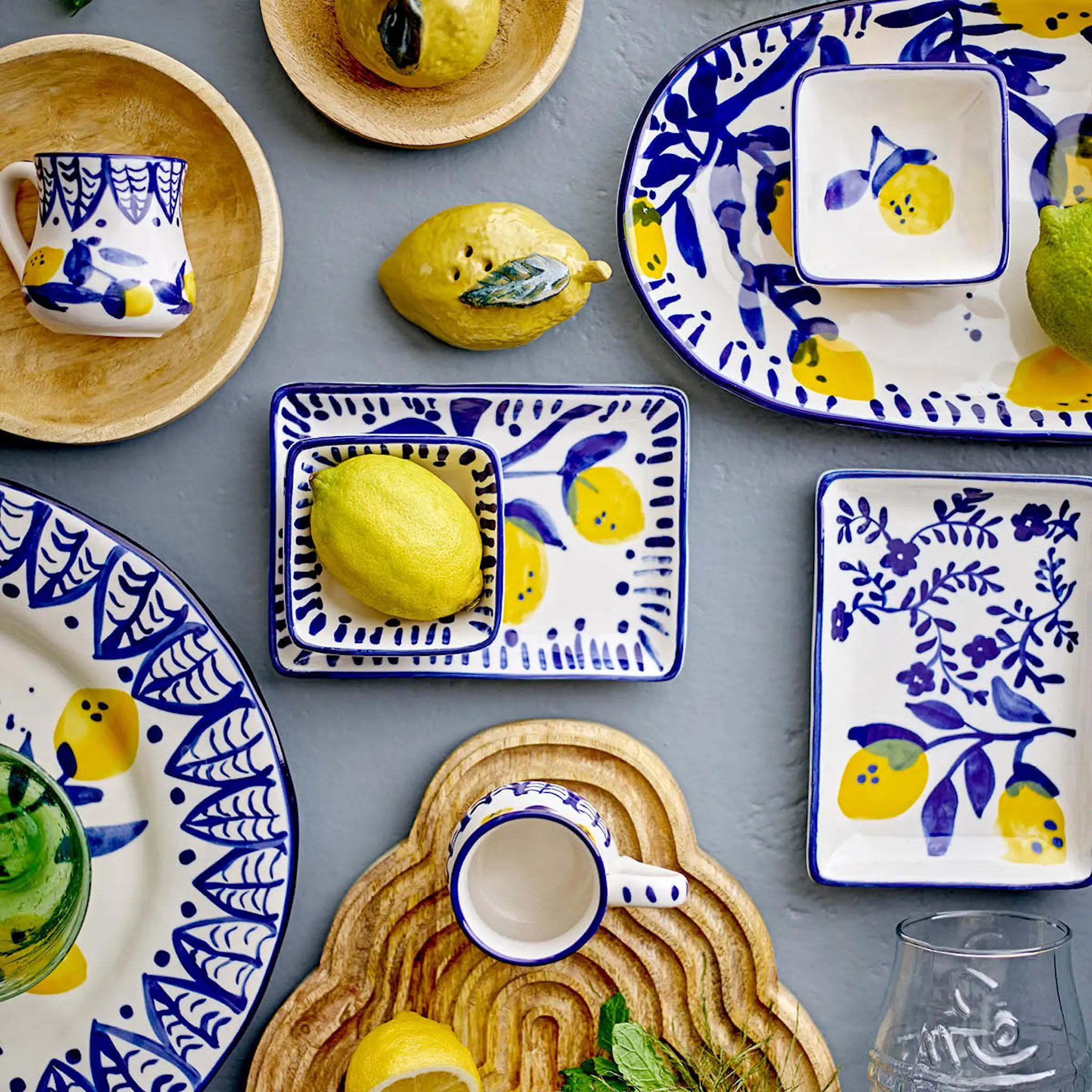 Creative Collection Maxima serveringsfat 29x16,5x4 cm blå