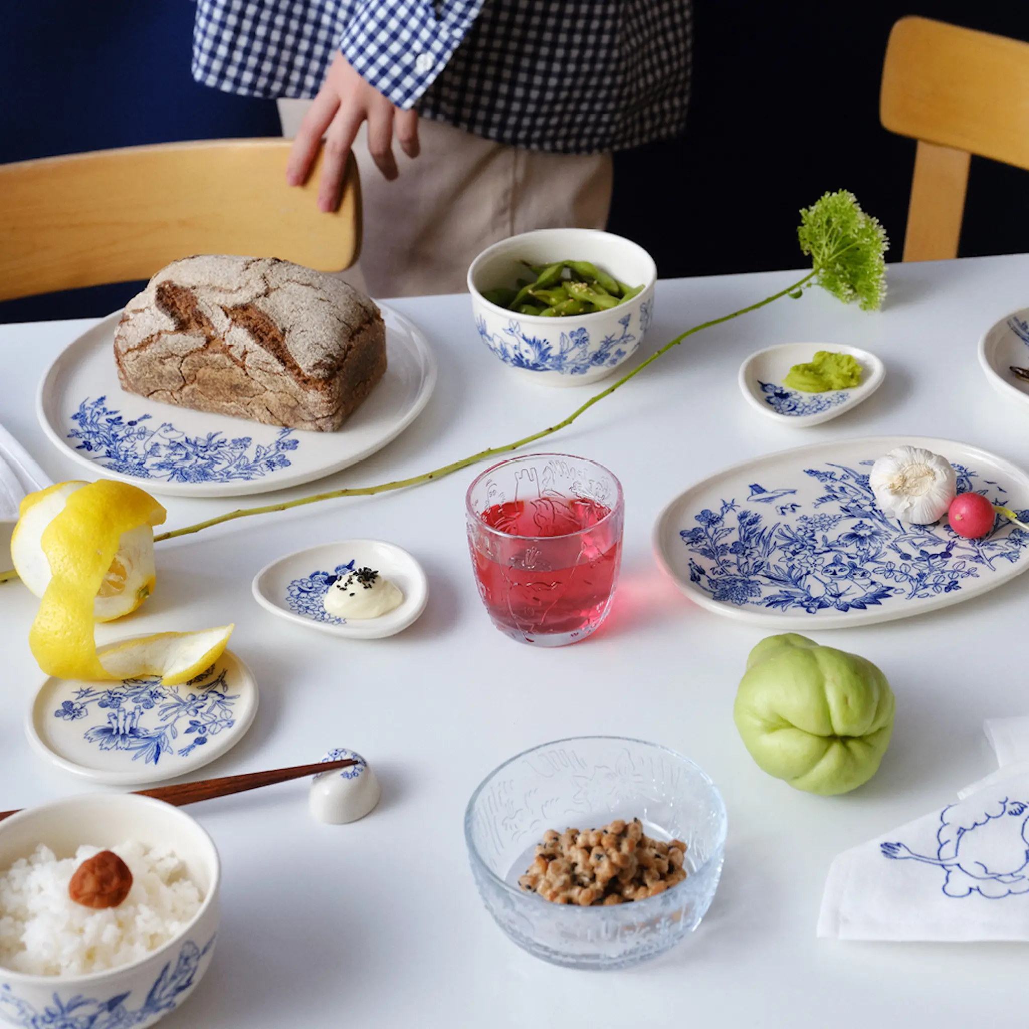 Moomin Arabia Haru Muminskål 12 cm vit/blå