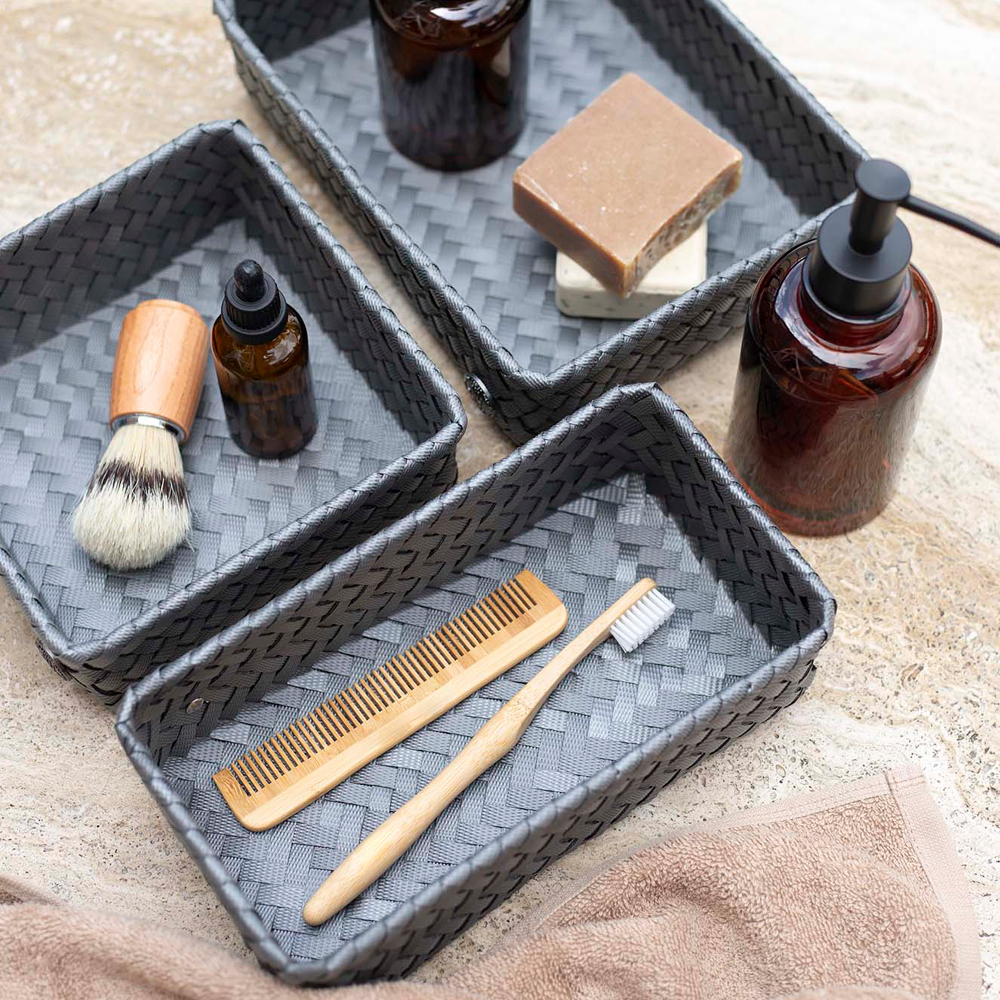 Handed By Fit Double Tiny oppbevaringskurv 24x12x7 cm dark grey