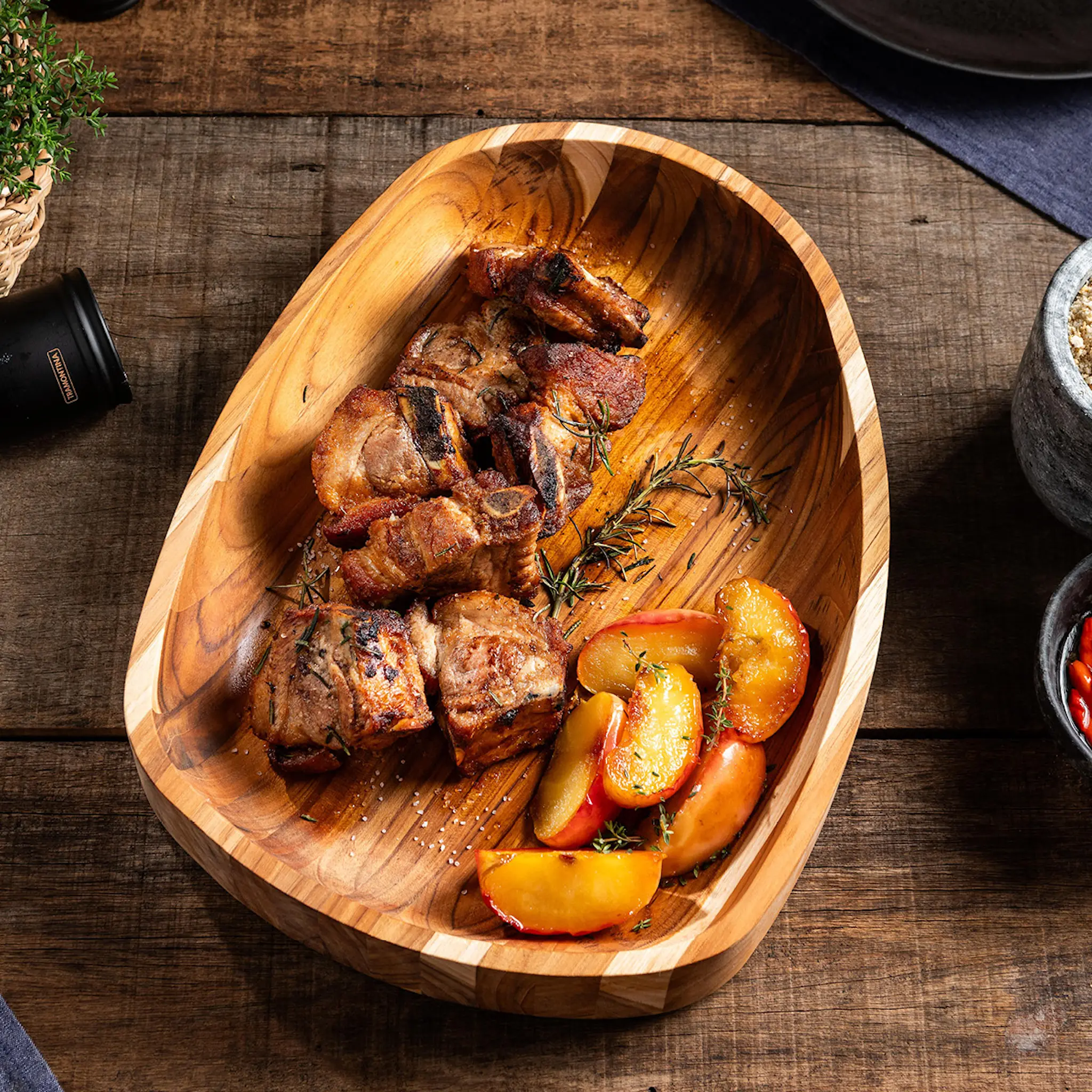 Tramontina Wooden Board serveringsfat 37x30 cm teak