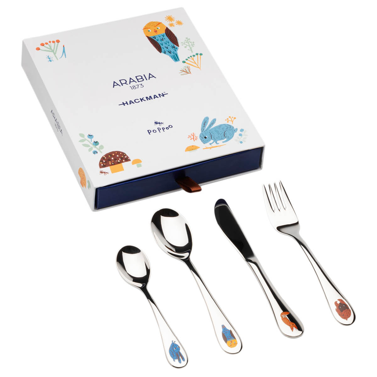 Arabia Poppoo Lasten aterimet 4 osaa Ystävät