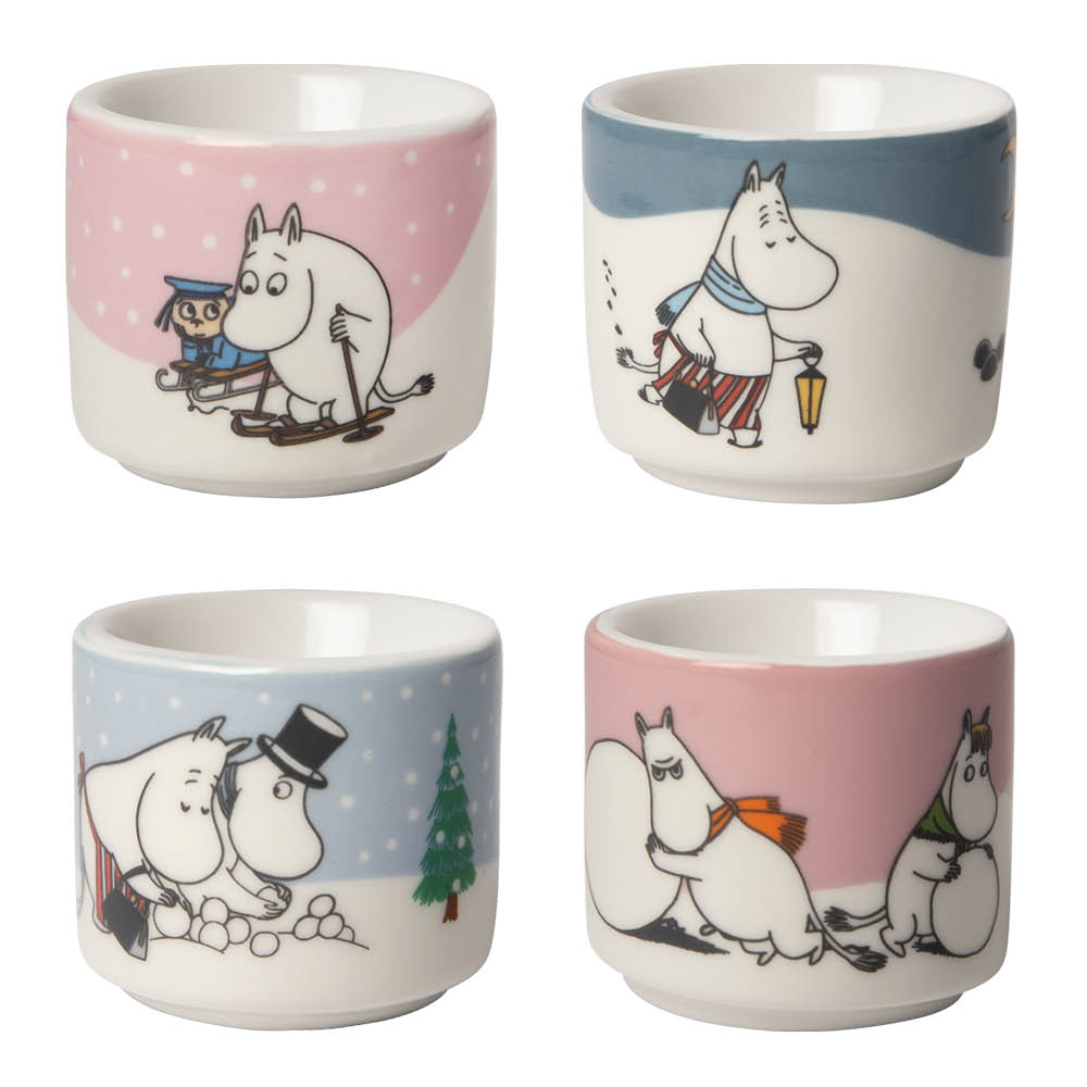 Pluto Mumin äggkopp 4-pack Winter