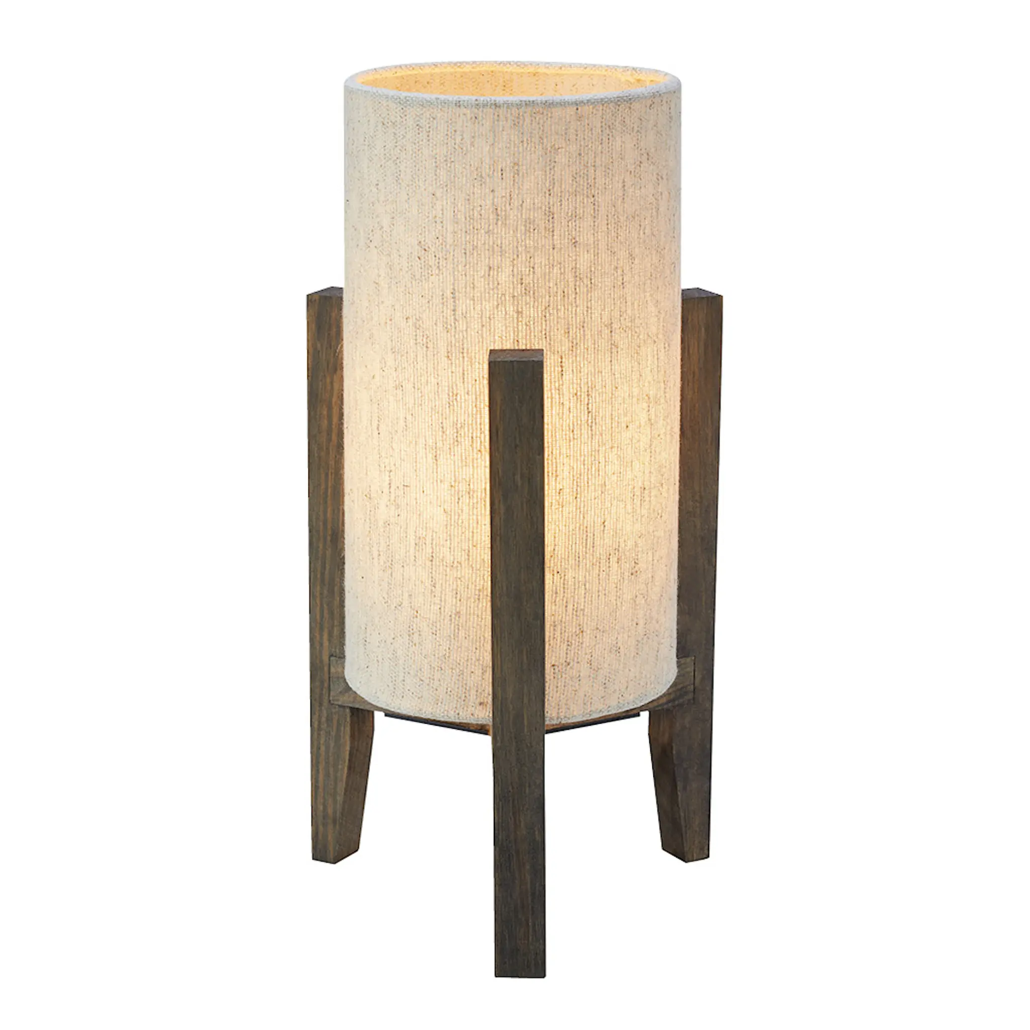 Markslöjd Eruca bordslampa 34 cm brunbetsad/beige textil