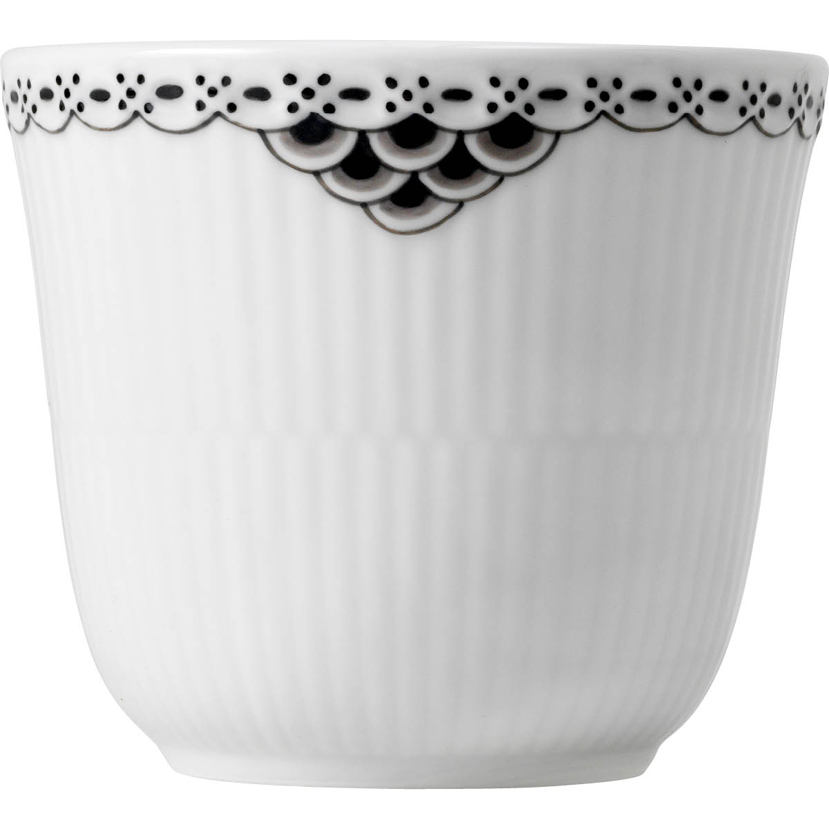 Royal Copenhagen - Black Lace Kuppi 26 cl Valkoinen/Musta