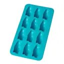 Isform med lock för 12 isbitar pingvin turkos