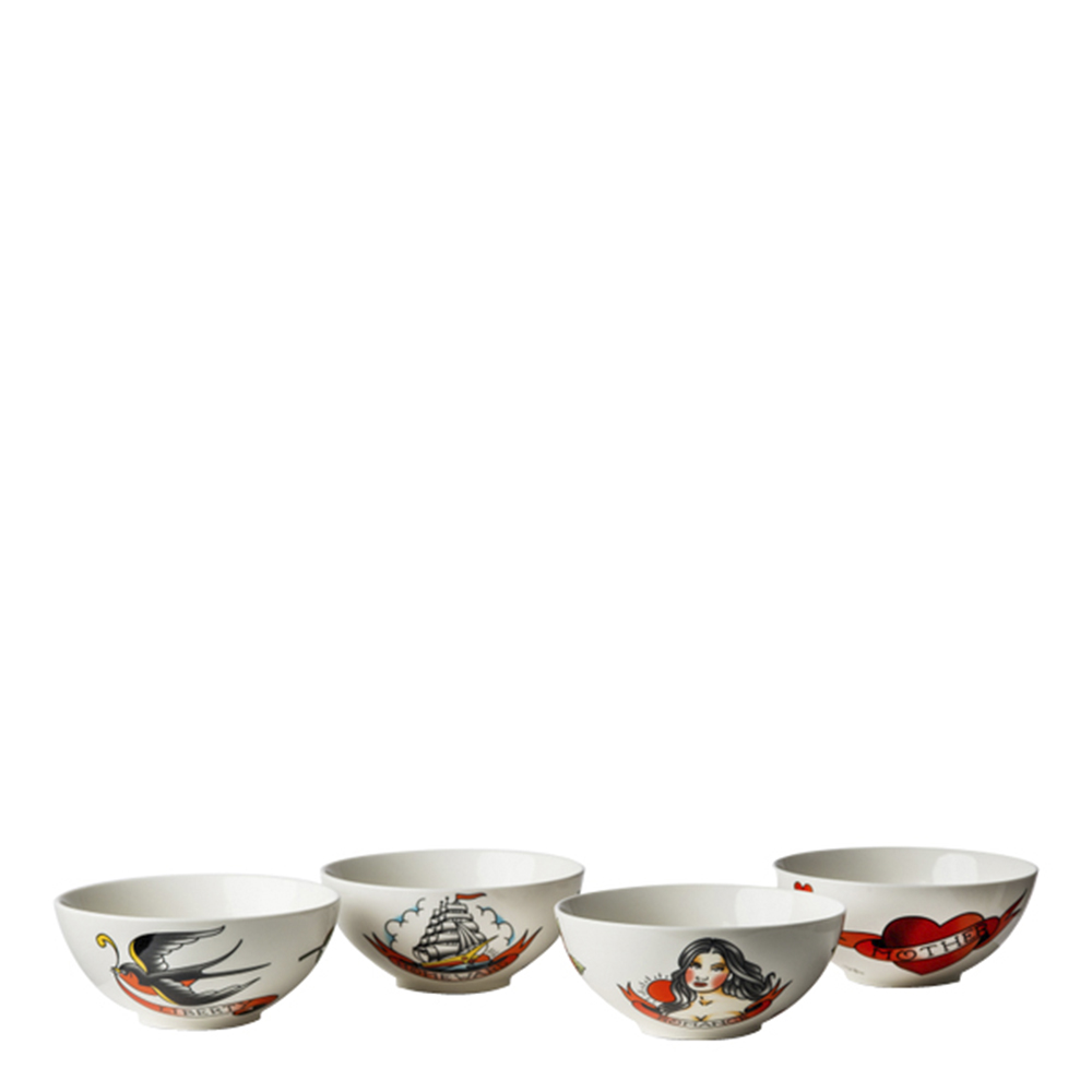 Pols Potten Tattoo Skålar 7 cm 4-pack