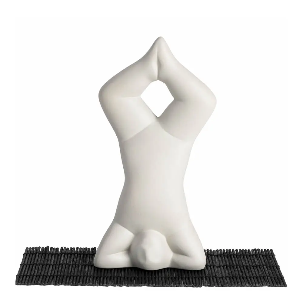 Lisa Larson Yoga Figuuri nro. 3 Vaaleanharmaa