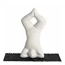 Lisa Larson Yoga No.3 figur 16 cm ljusgrå