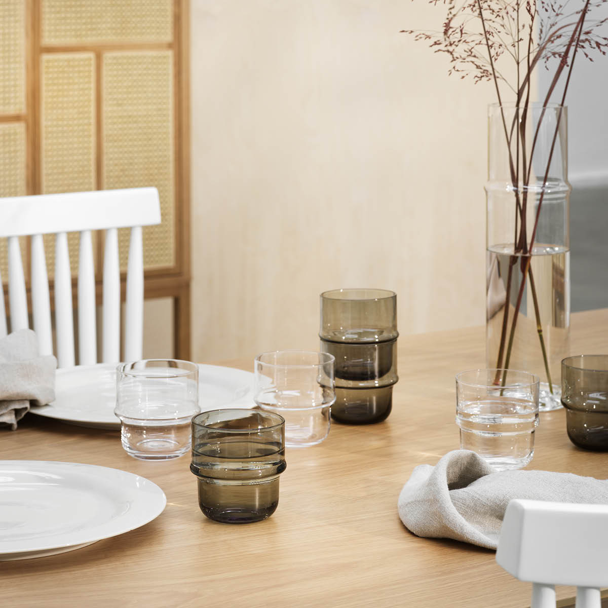 Design House Stockholm Unda Glas 2-pack Grå