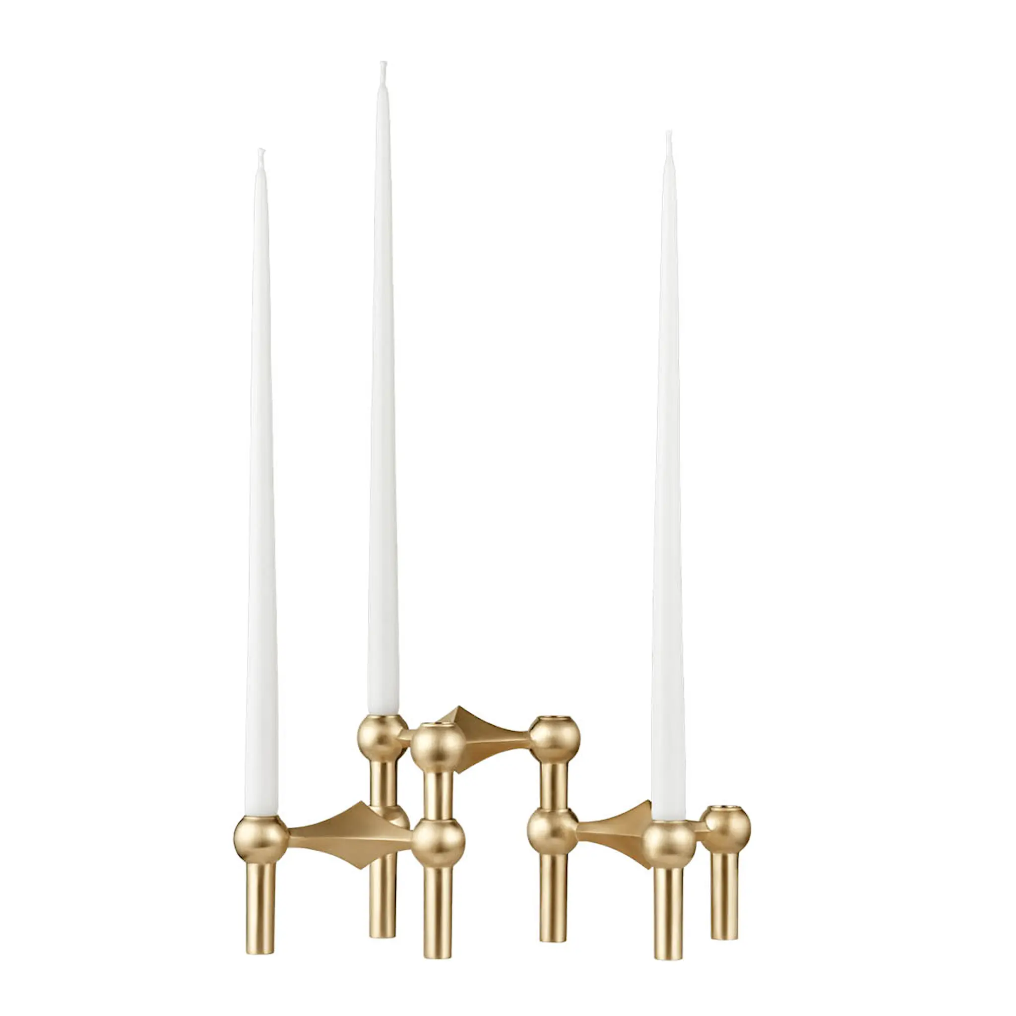 Stoff Nagel Nagel kynttilänjalka 6,9 cm 3 kpl harjattu messinki