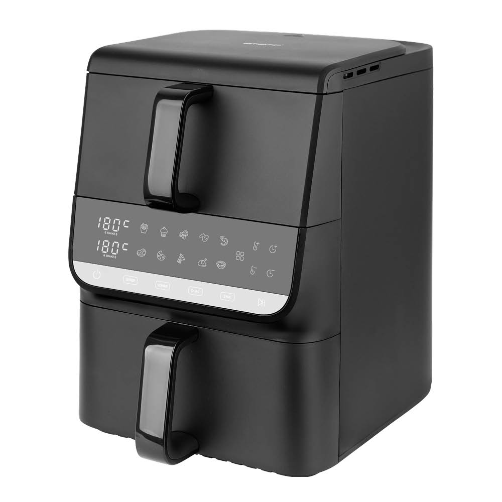 EMERIO - Airfryer AF 3,5+6,5 L Musta