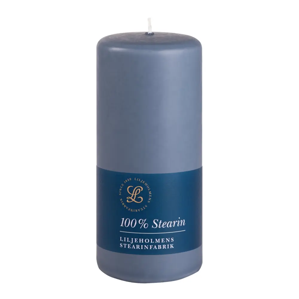 Pöytäkynttilä steariini 6,8x15 cm Sininen