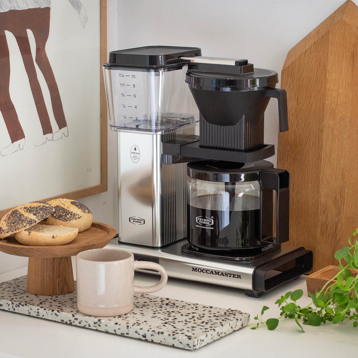 Moccamaster Optio kaffetrakter 1,25L polished silver