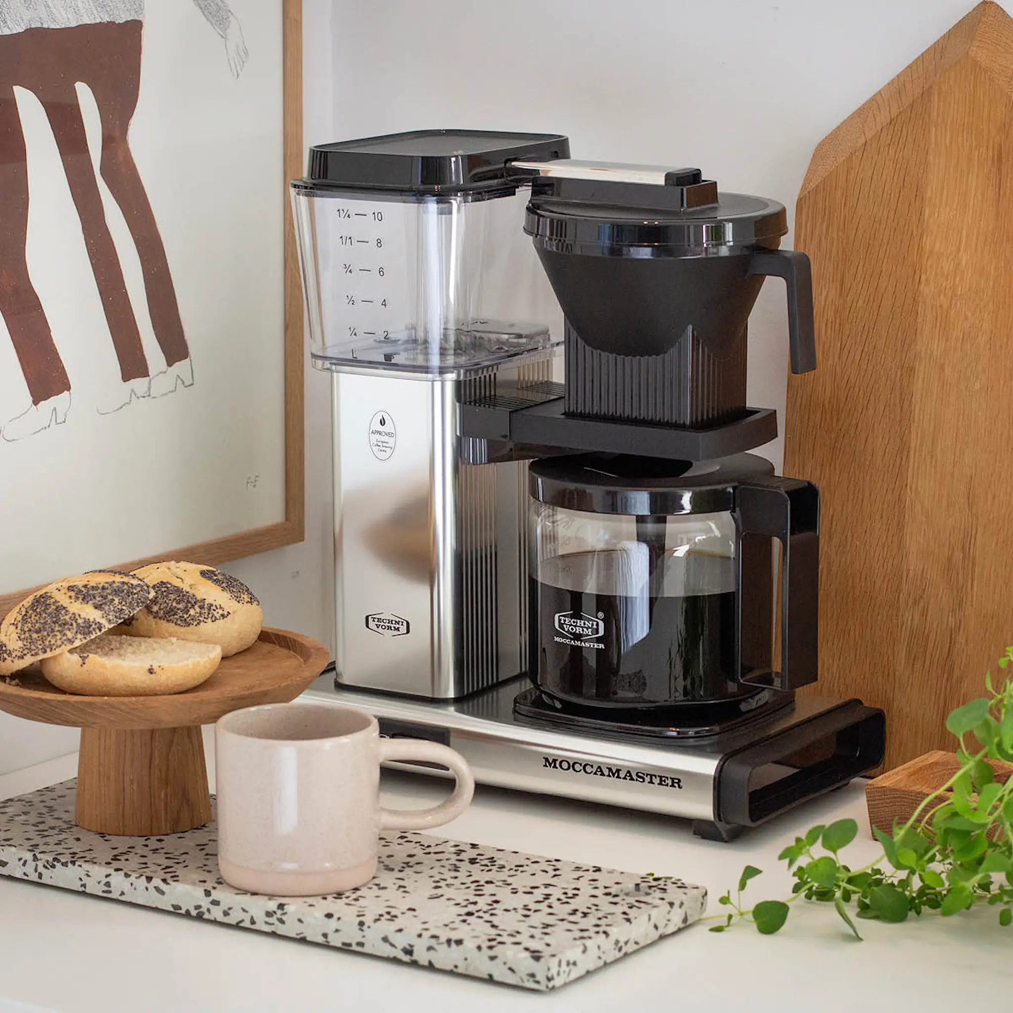 Moccamaster Optio kaffetrakter 1,25L polished silver