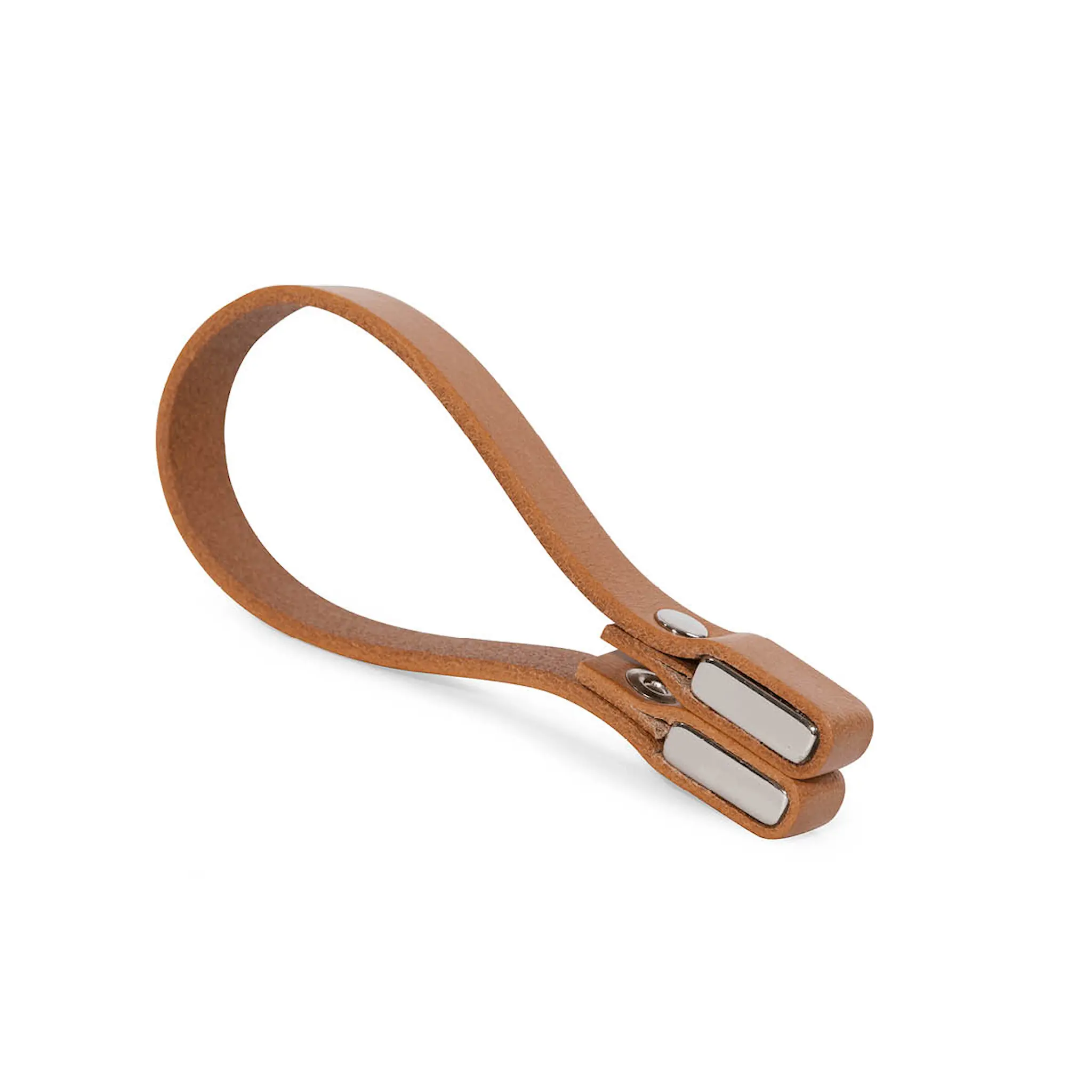 Nordan Home Magnetisk handdukshållare i läder 8x1 cm 2-pack ljusbrun