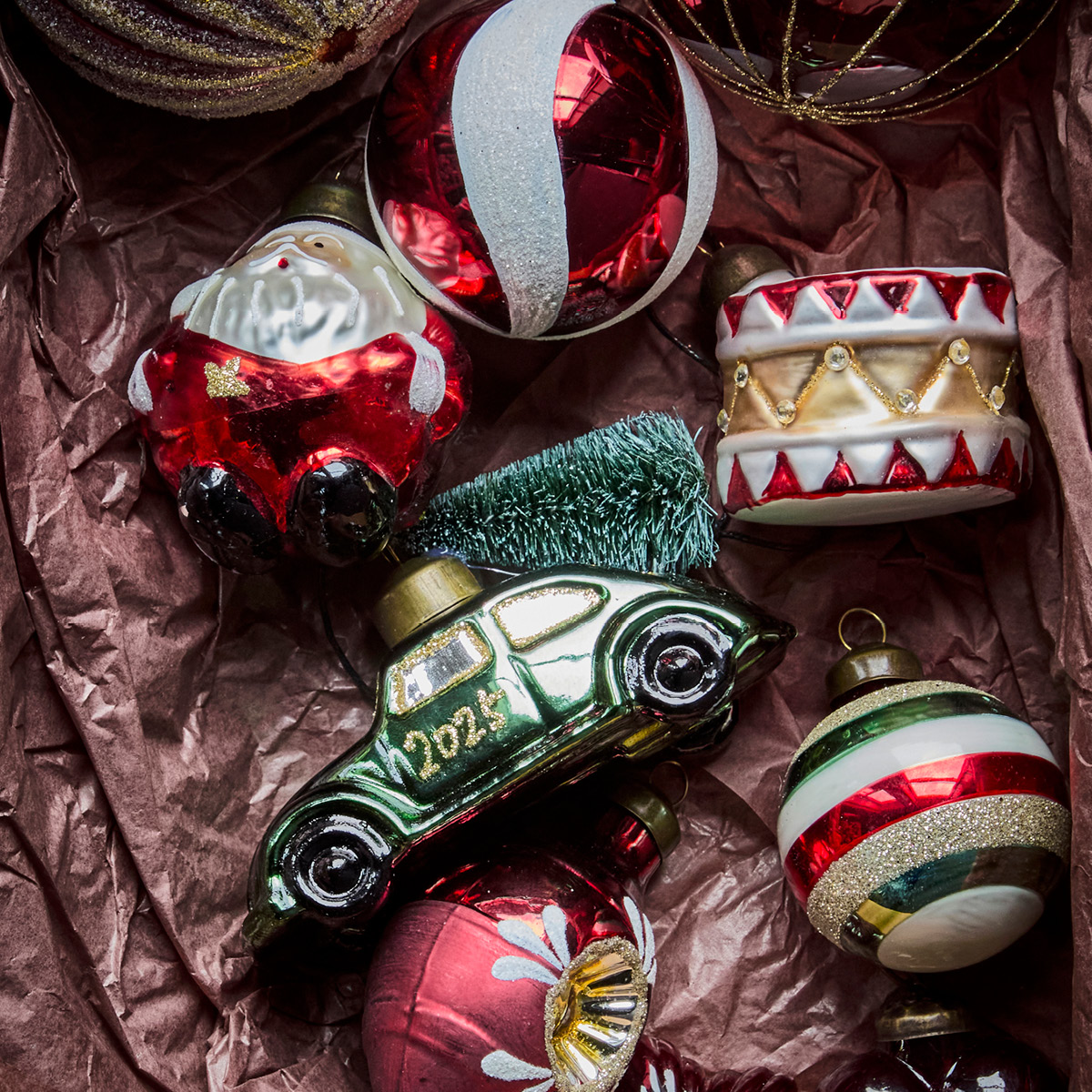 House Doctor Car julepynt 10,5x5,5 cm grønn gull