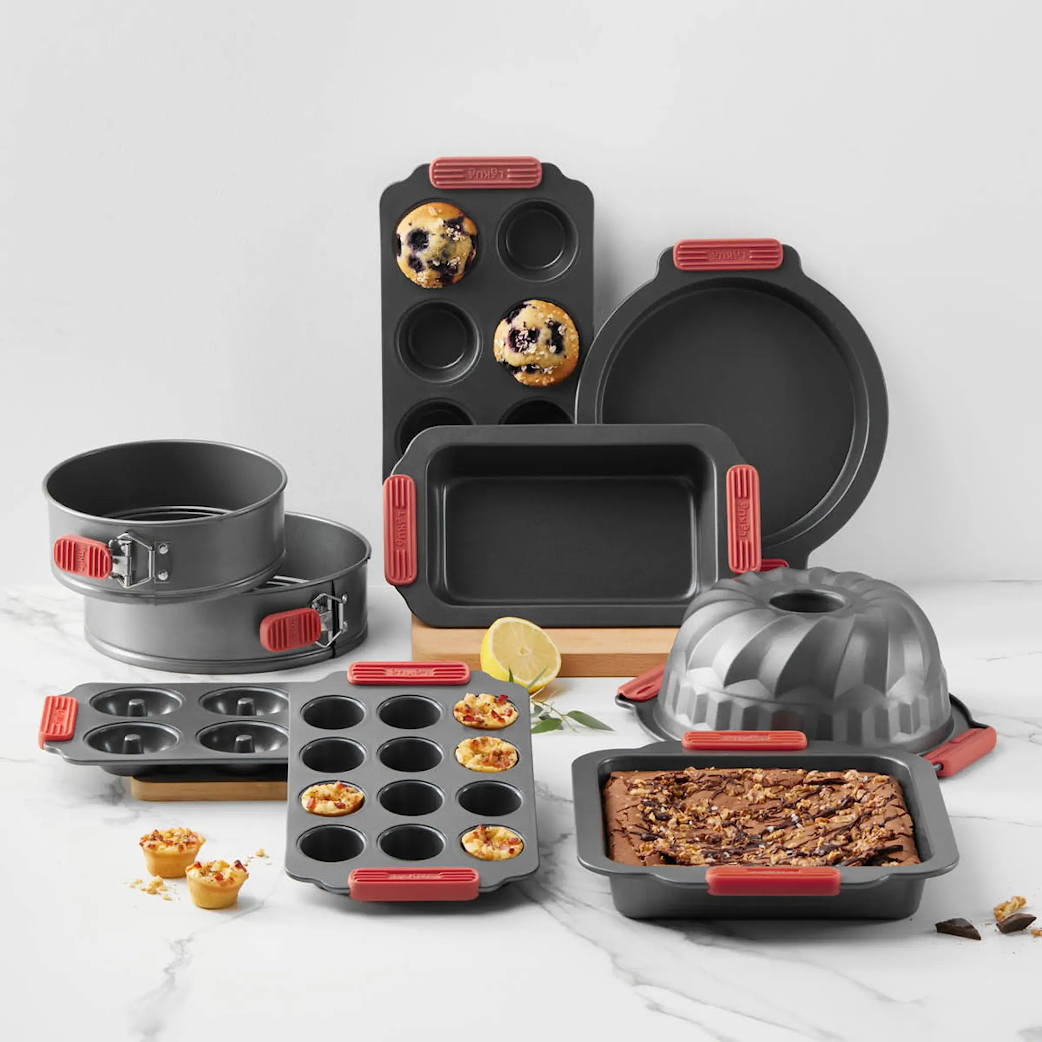 Lékué Bakform för muffins 6 hål 36x18 cm keramisk non-stick