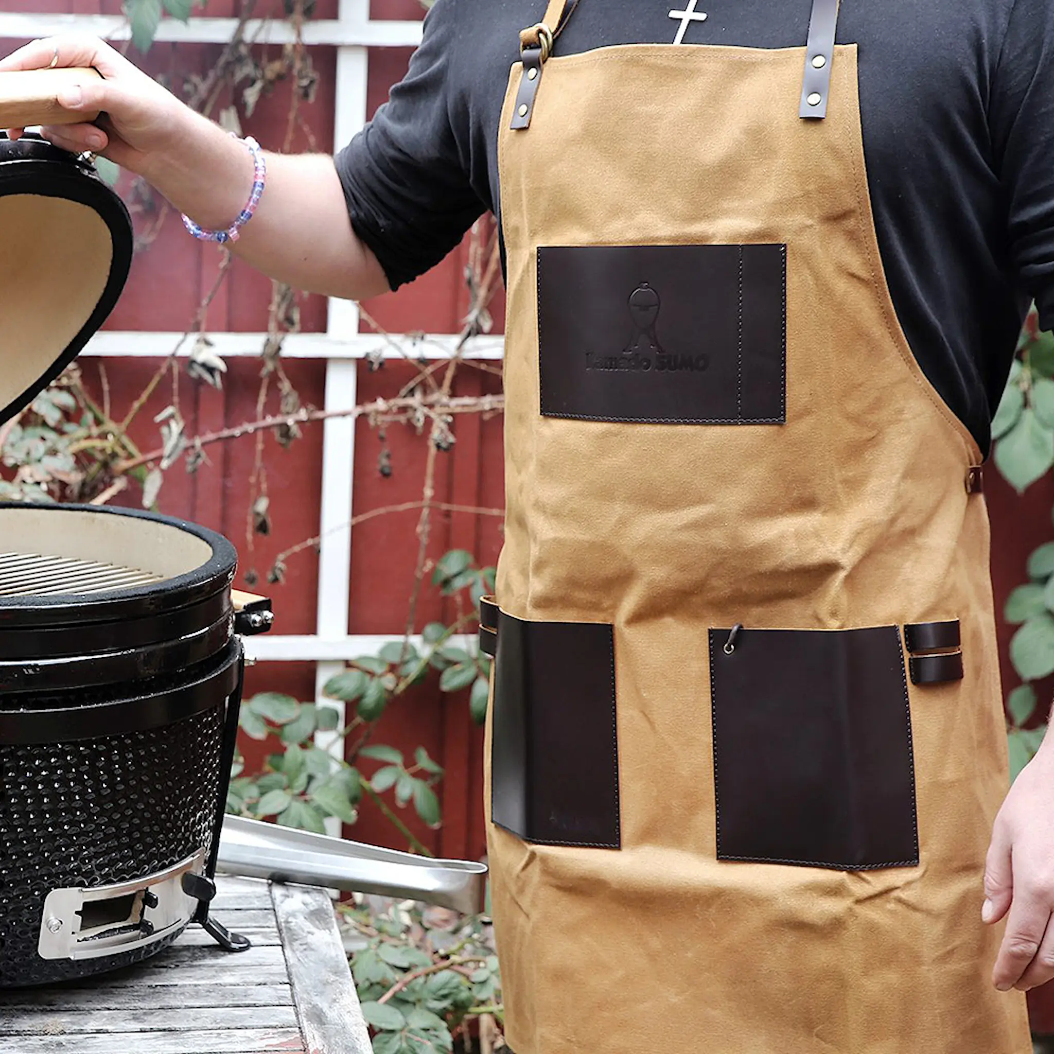 Kamado SUMO Förkläde Vaxad Bomull Brun