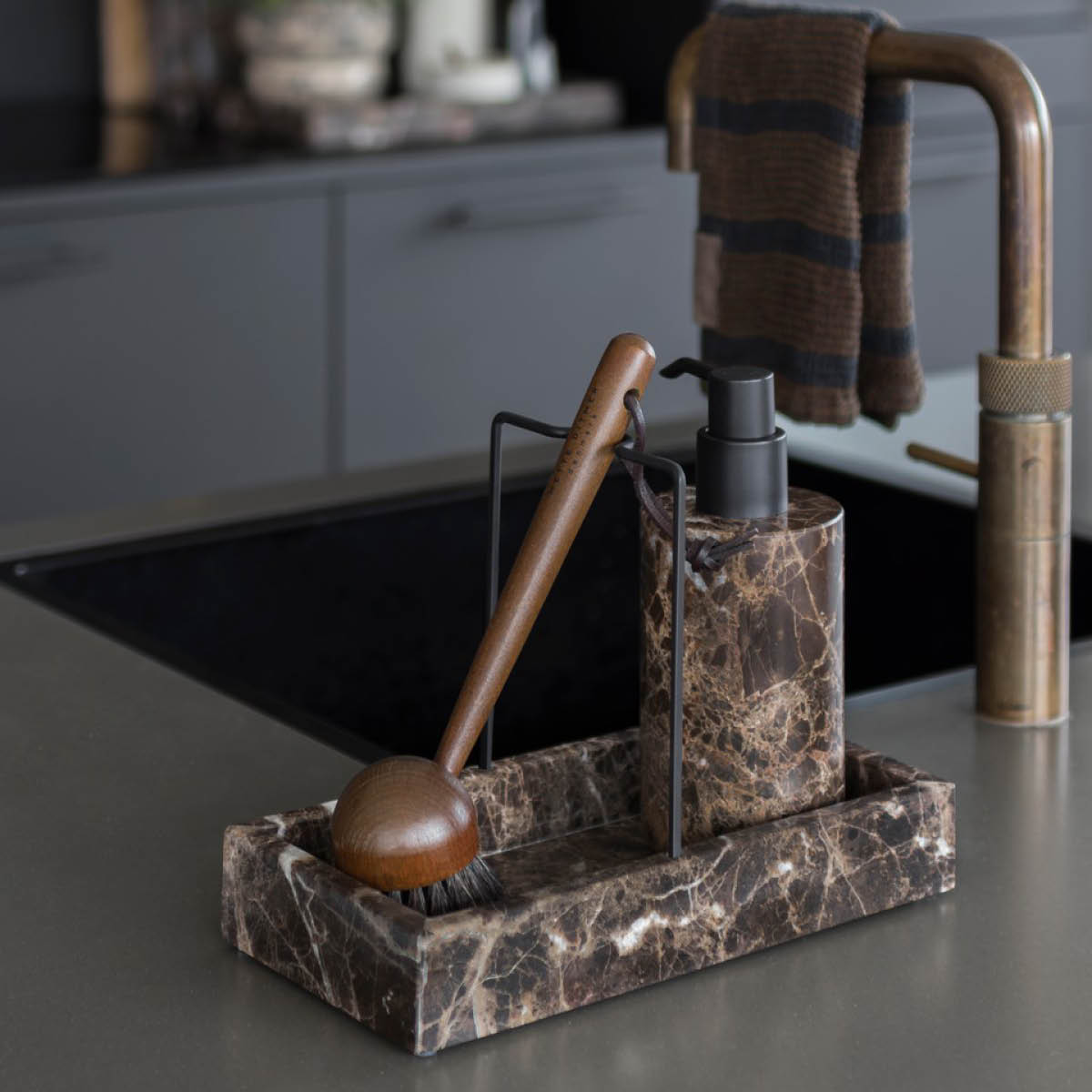 Mette Ditmer Marble diskorganiserare 23,5x17,5 cm brun