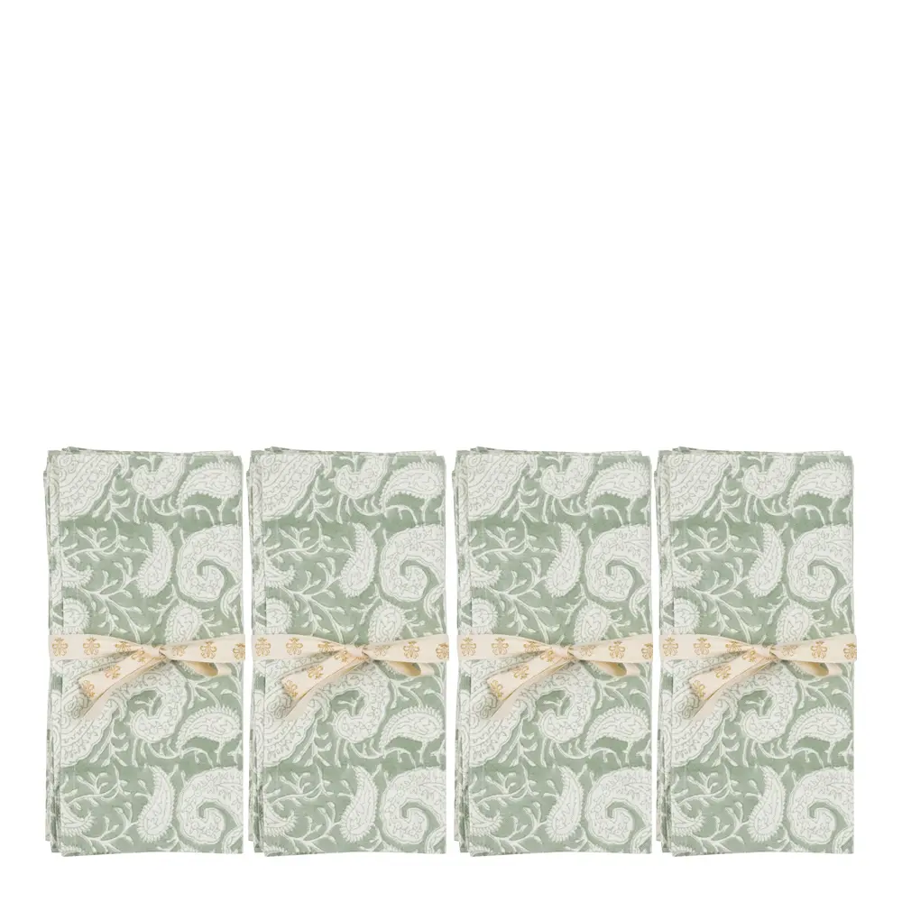 Big Paisley Lautasliina 50x50 cm 4 kpl Seafoam