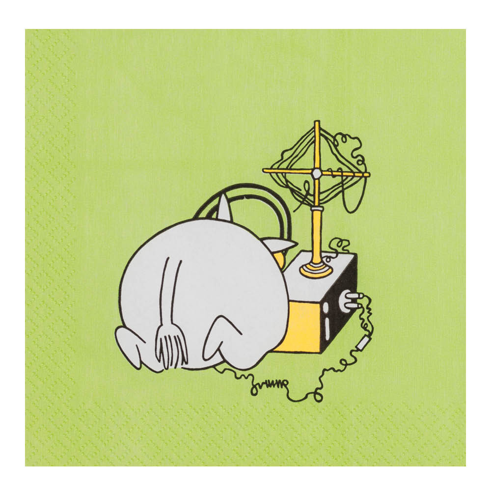 Moomin Arabia Muumi Servetti Muumipeikko 33x33 cm 20 kpl Vihre