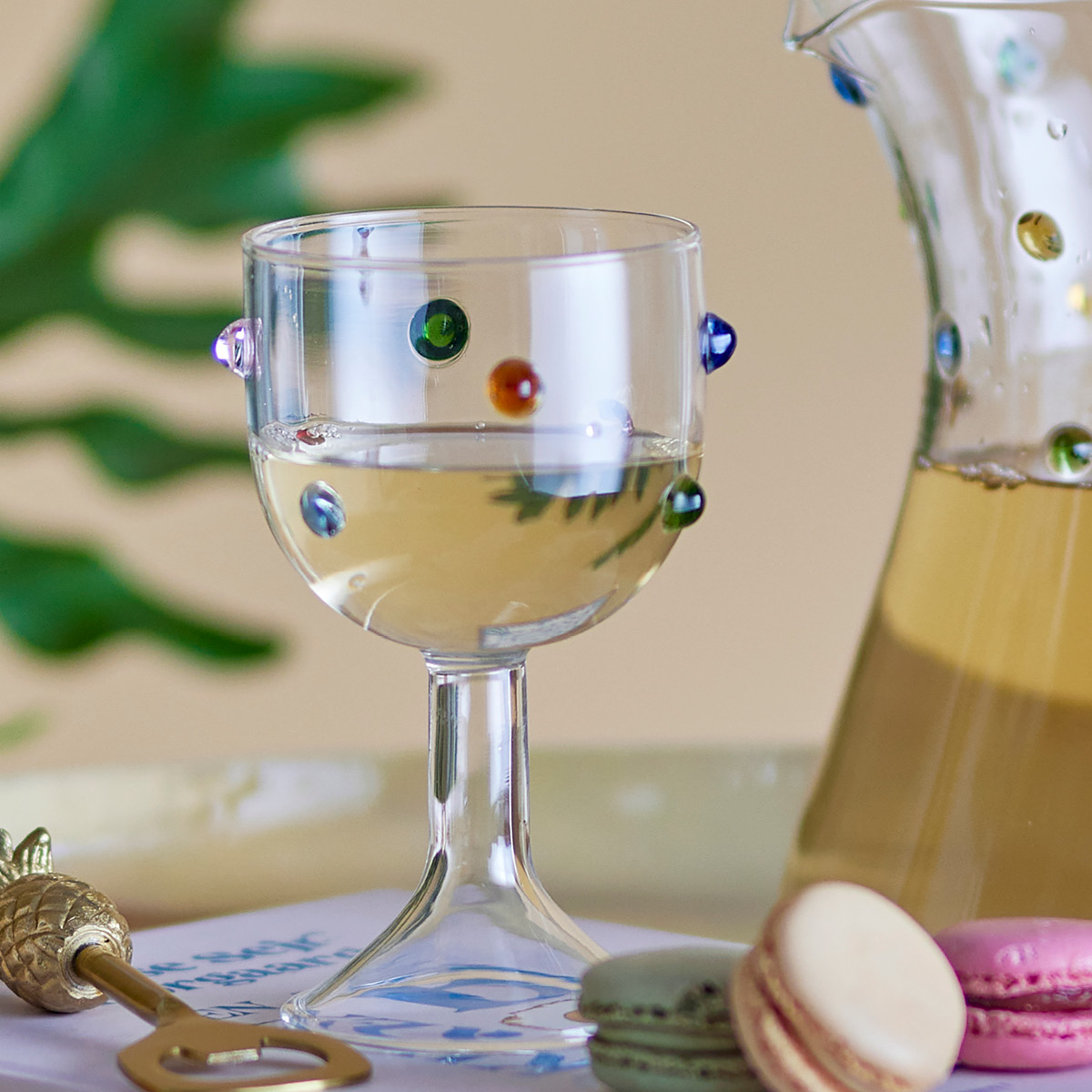 Bloomingville Thalia vinglass 25 cl klar/multi